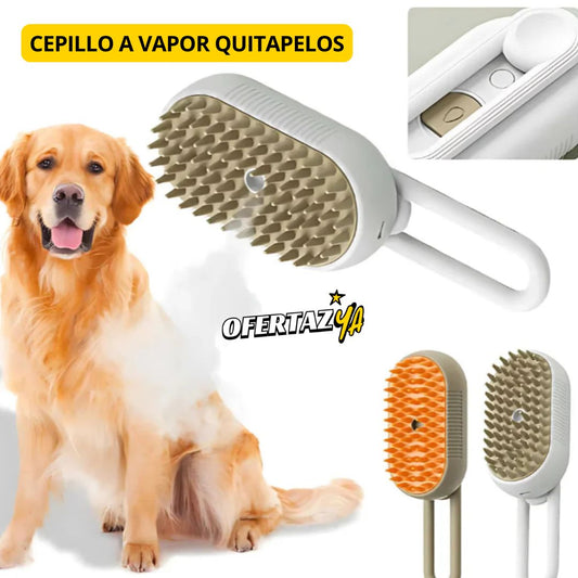 🐾  Cepillo a vapor quitapelos para mascotas
