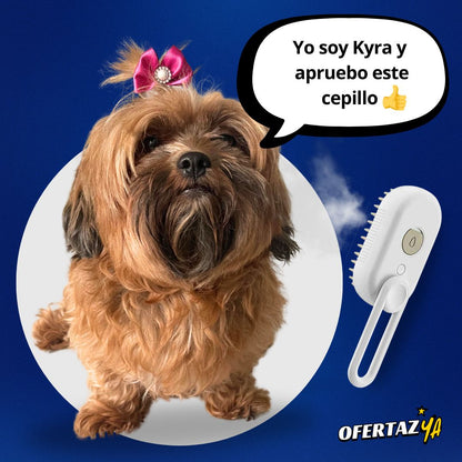 🐾  Cepillo a vapor quitapelos para mascotas